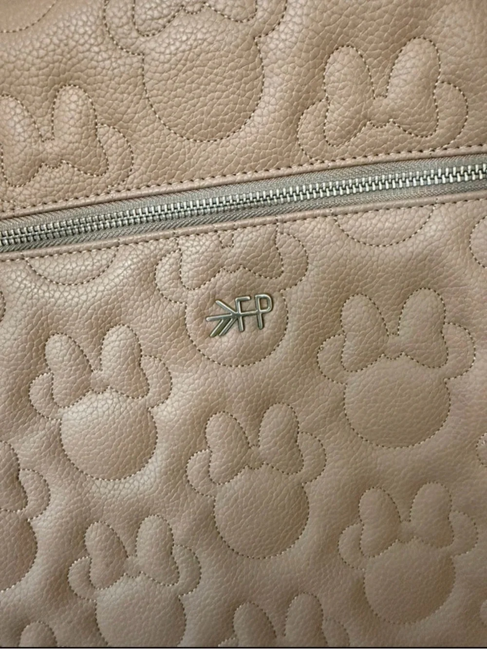 Freshly Picked Embossed Minnie Baby Backpack - Beige